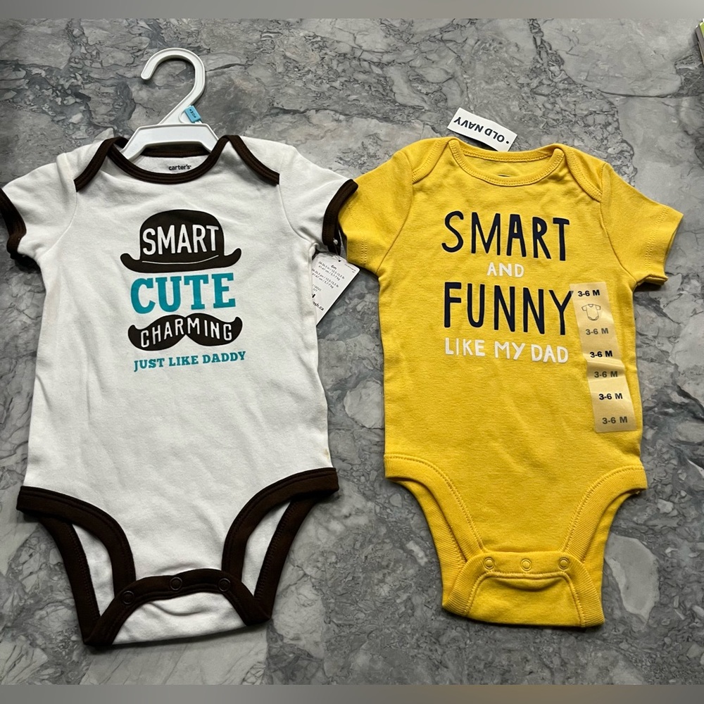 3-6 month onesie’s NWT